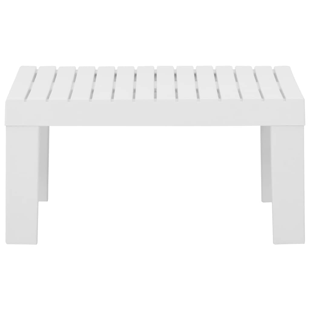 Tavolino da Giardino in Plastica Bianco 65x65x33cm | Tavolo basso quadrato ideale per arredare balcone, terrazzo o bordo piscina. Struttura leggera e facile da spostare.