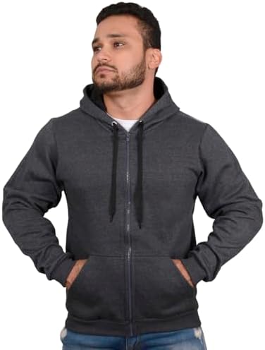 Moletom Blusa De Frio Masculino Feminino Liso Com Ziper Capuz
