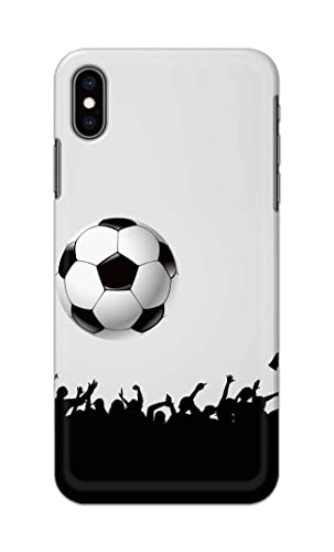 Image of Printed Hard Back Cover Case for Apple iPhone Xs Max Back Cover (Football Icon) -1302