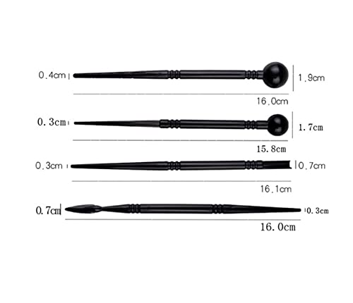 Multifunctioneel 15 stks Ball Stylus Clay Pottery Tool Set Multi-Tools Diy Kunstprojecten beeldhouwen en modelleren fondant decoreren puntstool voor kleiaardewerk, doe-het-zelf (Color : As show) - Image 5