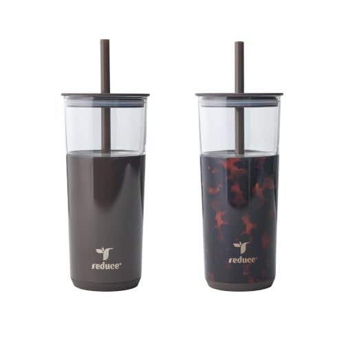 Image of REDUCE Aspen - 20oz Vacuum Insulated Glass Tumbler - Extra Wide Straw & Lid