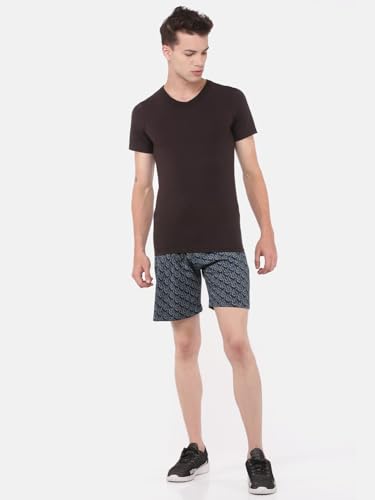 Image of Dollar Solid Men's Shorts | All-Over Print | One Side Zipper Pocket with Label Branding | Self Waistband with Drawcord | Wide Array of Attractive Prints