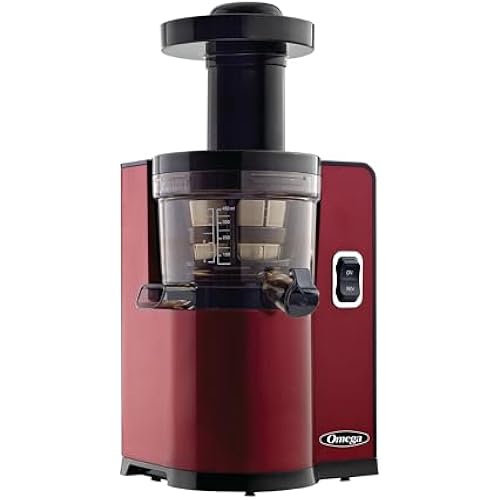 Omega Pure Press Cold Press, Vertical Low-Speed Juicer, in Red (VSJ843QR)
