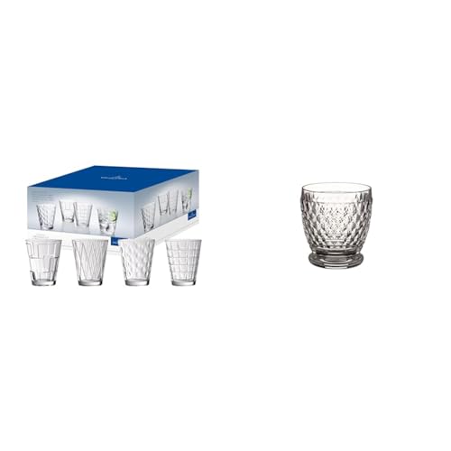 Villeroy & Boch – Dressed Up Wasserglas Set, Besondere Trinkgläser & Boston Trinkglas, 330 ml, Kristallglas, Klar, 1 Stück (1er Pack)
