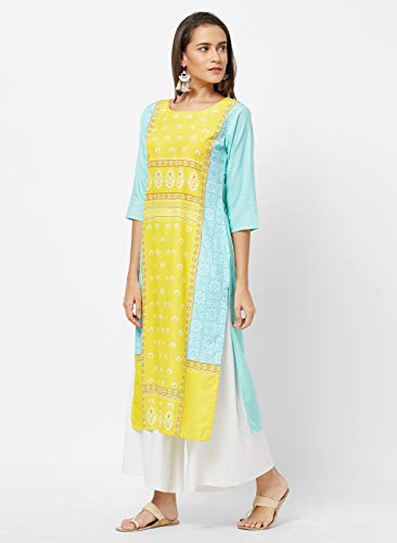 Image of LookMark Womens Printed Crepe A-Line Kurti (Pack of 2 Kurti)