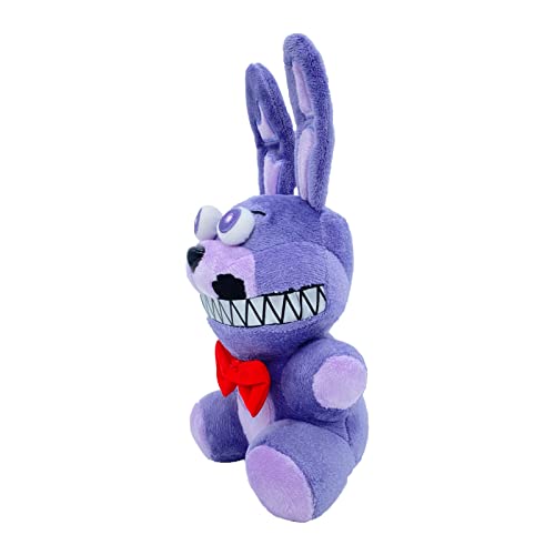 Nightmare Bonnie Plush Toy, Five Nights At Freddy's Plushies, Fnaf All Character Stuffed Animal Doll Children's Gift Collection,8”(Purple Bonnie Rabbit) #TOP1