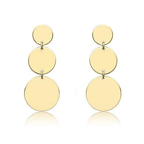 Boucles d'oreilles en or jaune 9 ct d'une finition joaillière d'exception