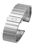 Lunghezza della fascia: 19 cm PNESHGTT Compatibile con cinturino in acciaio Omega Constellation Double Eagle Series for orologio da uomo e donna 17mm 23mm 25mm(Silver,23mm)