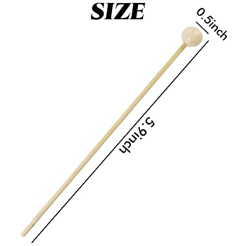TIHOOD 200PCS 6inch Rock Candy Sticks with Ball Wood Swizzle Sticks Wood Cake Sticks Drink Stirrer Sticks for Hard Rock Candy - Thumbnail 2