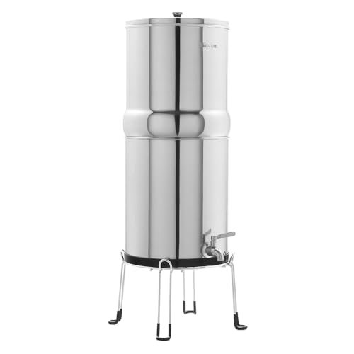 Wavian 14 Litre Stainless Steel Gravity Water Filter with Stand