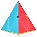 TOYESS Pyramide Cube 2x2 Stickerless, Triangle Cube 2x2x2 Pyraminx Speed Cube pour Garcon & Fille Cadeau de Vacances (sans Autocollant)…