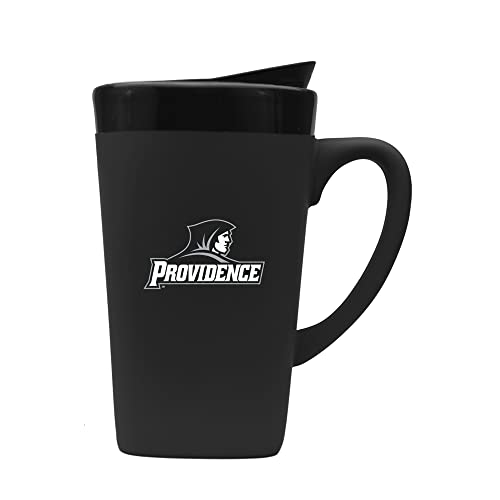 The Fanatic Group Providence College Ceramic Mug with Swivel Lid, Design 1 - Black