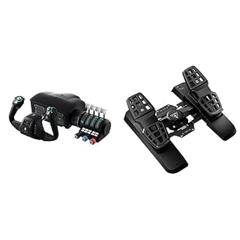 Bundle of Turtle Beach VelocityOne Flight Universal Control System - Officially Licensed for Xbox Series X|S, Xbox One & Windows 10 & 11 PCs + Turtle Beach VelocityOne Universal Rudder Pedals – Black