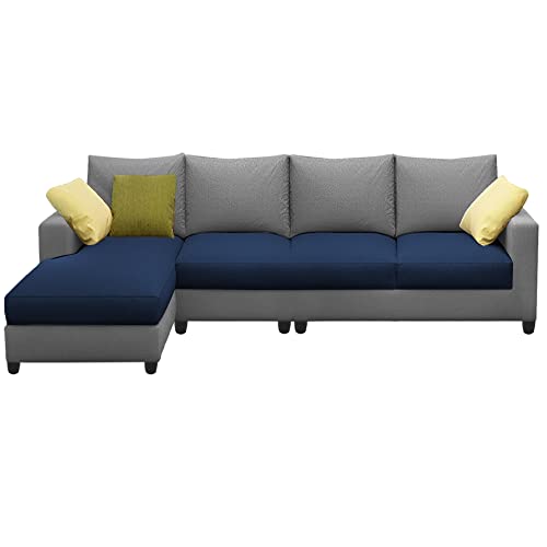 Image of Jian LHS 6 Seater L Shape Sofa Set Living Room (Blue Grey Fabric)