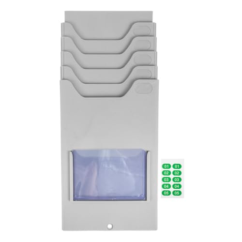 STOBOK Portacarte in Materiale Organizzatore Di Carte Per Merci Da Scaffale Supporto Sospeso Adesivo Per Scheda Perforata Di 30 Giorni Personale Plastica Montaggio a Parete Accessori