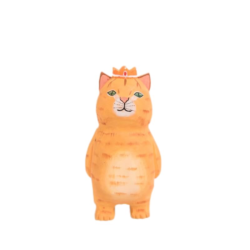 Amazon.co.jp: ハンドメイド猫型木彫りオブジェ | 可愛らしいデザイン