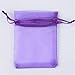 Sac en organza avec cordon de serrage décoration de fête de mariage de Noël sacs-cadeaux sacs d'emballage de bijoux pochettes de bonbons en tulle 50%-violet foncé, 25x35cm, 25pcs