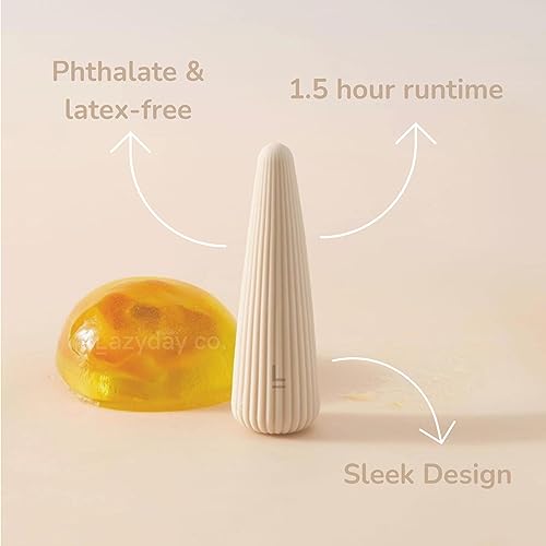 Lowkey Bliss Premium Personal Body Massager Machine for Pain Relief & Relaxation, Electric Massager for Women and Men, Platinum-grade silicone, Rechargeable, Fast Charging (Silk Sandstone)