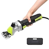 【6 vitesses】 : La tondeuse à moutons est équipée de 6 boutons de réglage de vitesse pour s'adapter à vos besoins et à votre aisance. En général, la tonte du cou et des pattes nécessite une vitesse de 1 à 3, tandis que la vitesse de 4 à 6 convient au dos, à l'abdomen et aux fesses.