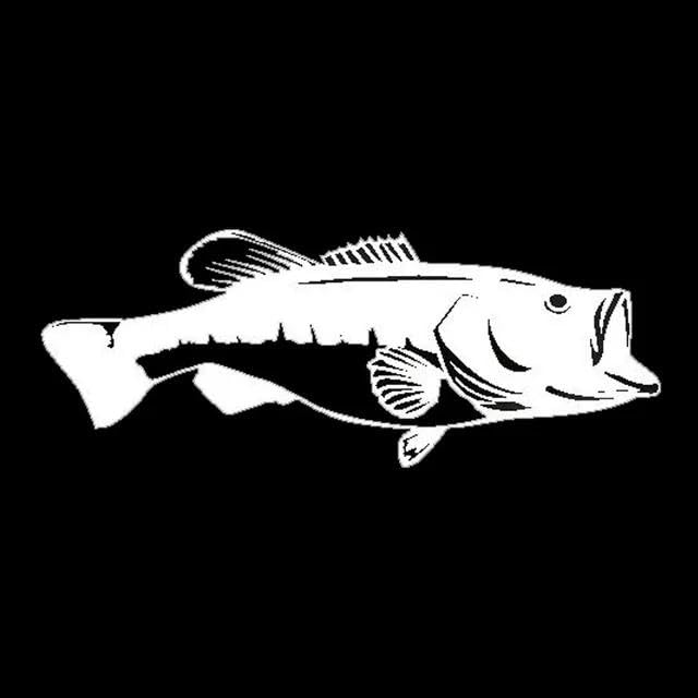 15.2x5.9CM branzino in Vinile Decalcomania Auto Styling Cartoon Accessori decorativi Adesivi per Auto Nero/Argento Auto paraurti muro Moto bicicletta decal adesivi decorativi