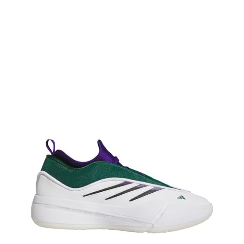 adidas Unisex-Adult Dame 9, White/Black/Collegiate Green, 12