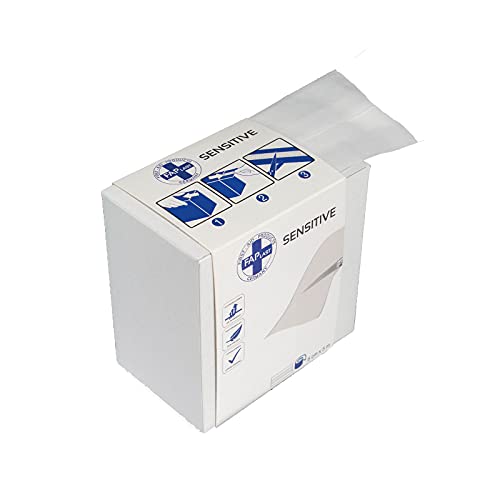 HierBeiDir Sensitive Wundschnellverband, elastisch, luftdurchlässig, hautfreundlich, hypoallergen, latexfrei, 1 Stück, Wundpflaster (6 cm x 5 m)