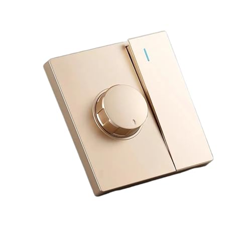Interrupteur variateur gris brossé haut de gamme pour ventilateur