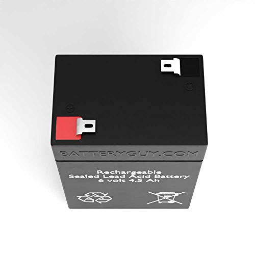 BatteryGuy VEC199 Replacement 6V 4.5Ah SLA Battery Brand Equivalent (Rechargeable) - Qty of 1