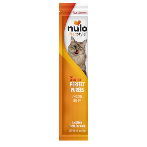 Nulo-FreeStyle-Lickable-Cat-Treats-Perfect-Purees-Chicken-Recipe-Squeezable-Grain-Free-Wet-Cat-Food-Topper-High-Moisture-for-Hydration-05oz-Tubes-pack-of-48 Nulo FreeStyle Lickable Cat Treats - Perfect Purées Chicken Recipe, Squeezable Grain-Free Wet Cat Food Topper, High Moisture for Hydration, 0.5oz Tubes (pack of 48) - Image 1