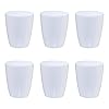 SANTINO Set van 6 zelfbewaterende pot met lont systeem en waterpeil indicator voor binnen, orchideeënpot D 12 cm (wit, 1…