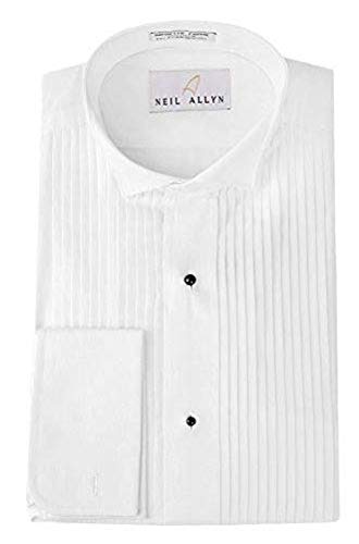 Tuxedo Shirt By Neil Allyn - 100% Cotton Wing Collar with French Cuffs (18 - 32/33)