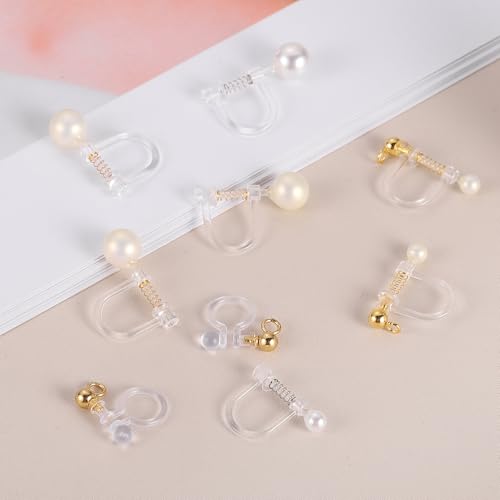 Convertidores de aretes para orejas no perforadas, ideales en manualidades y joyería 7