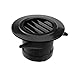 Mewutal 3 Inch Soffit Exhaust Vent Plastic Round Vent Cover with Built-in Screen Mesh Black Air Vent Ceiling Diffuser 75mm Louver Dryer Vent Cover for Indoor Bathroom Kitchen Toilet