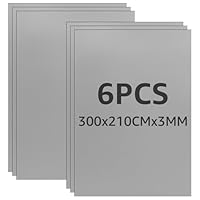 APACALI 6 Stück Stempelgummi für Laser 3 MM, 30x20CM Stempel Gummi zum Lasern A4, Lasergummi Stempelblatt für Lasergravur, Graue Weiche Unterlage für Tinte, Handgefertigte Bastelblöcke