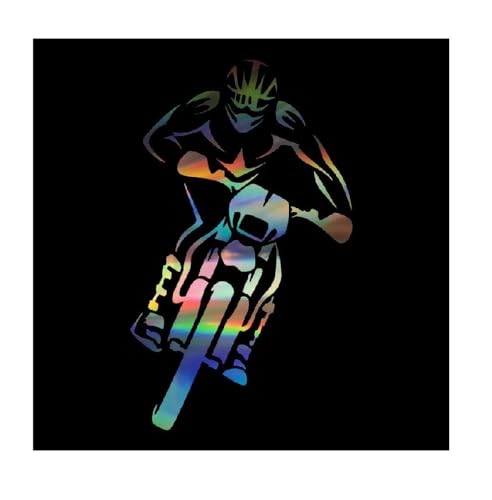 Motocross pilote de pare-brise arrière autocollant de voiture laser