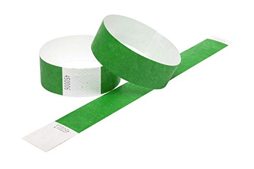 WristID Tyvek Paper Wristband Green Color on Amazon (100)
