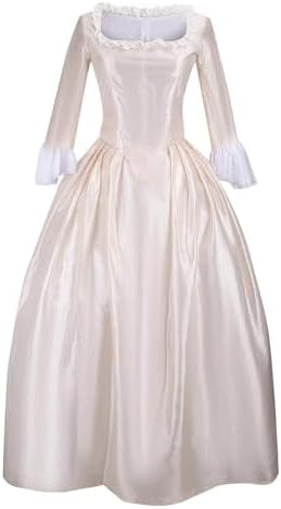 Yejue Hamilton Elizabeth Schuyler Angelica Peggy Colonial Women Royal Retro Musical Dress Victorian Ball Gown Maiden Costume