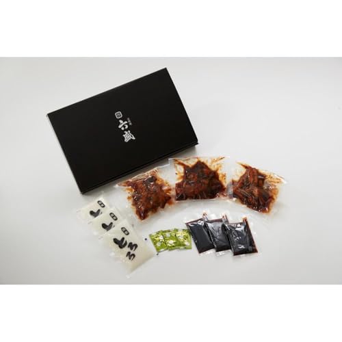 [京料理 六盛]国産鰻のかば焼きセット とろろ付き(3食分)