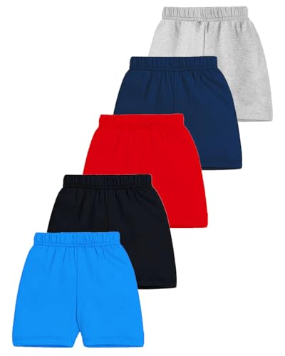 Image of Kuchipoo Boys Regular Fit Cotton Shorts - Pack of 5