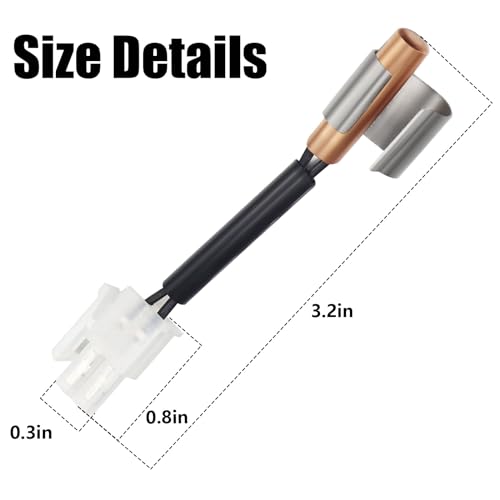 Termistor W10383615 de refrigerador con clip compatible con AP6020675 y PS11753994, pack de 3 3