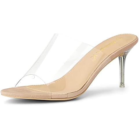 Allegra K Women's Clear Strap Stiletto Heels Cover