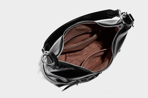 Image of Shoulder Purse for Women, Leather Women's Handbag Y2k Aesthetic Coquette Shoulder Bag Hobo Punk Trendy Ladies Purse