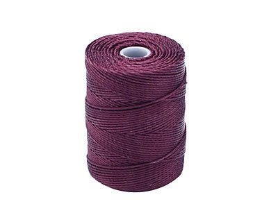 C-LON Bead Cord Eggplant Color - 0.5mm Diameter 92 Yard Spool For Beading And Macrame