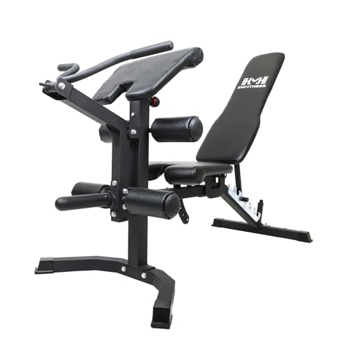 Image of Adjustable Weight Bench, Heavy Duty Workout Bench Press with Leg Extension and Preacher Pad for Home Gym Fitness, Flat Incline Decline Sit Up Bench