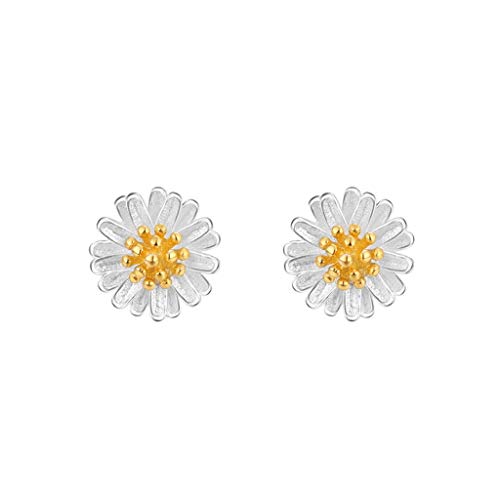 Boucles d'oreilles marguerites compactes pour lobes sensibles