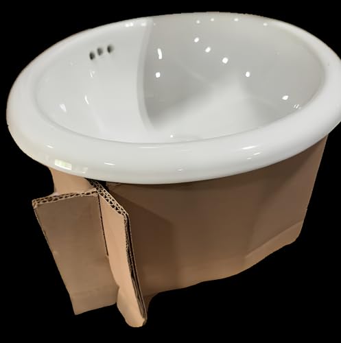 VitreousPro Oval 20'x16' Drop-In Bathroom Sink – White Self-Rimming, Front Overflow, ADA Compliant