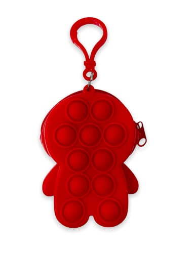 Image of AUGEN Cute Pop It Coin Purse Pouch Keychain For Gifting With Key Ring Anti-Rust (Pack Of 1)