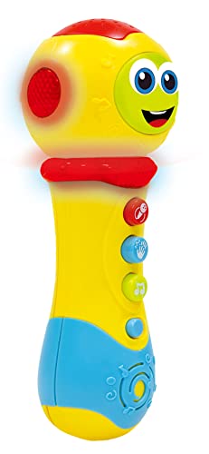 Lisciani Carotina Baby Microphone 2-in-1 for Children from 1 Year Old, Sensory Development from 12 Months with Light and Sounds Educational Game Stimulates Imagination