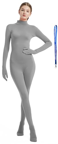 Combinaison zentai femme lycra extensible grise taille XL
