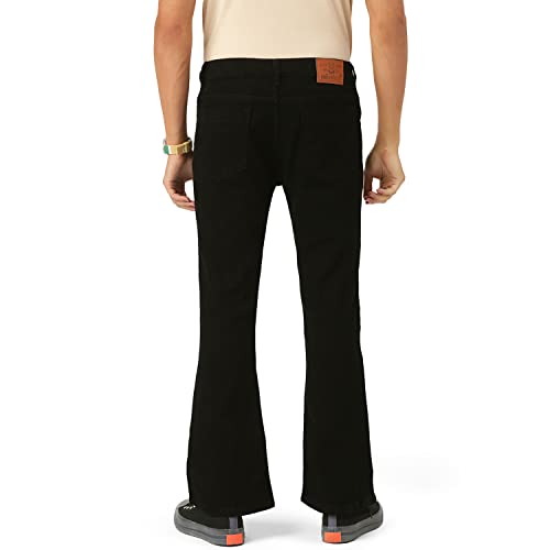 Image of PARIS HAMILTON Men Bootcut Fit Stretchable Bellbottom Denim Jeans